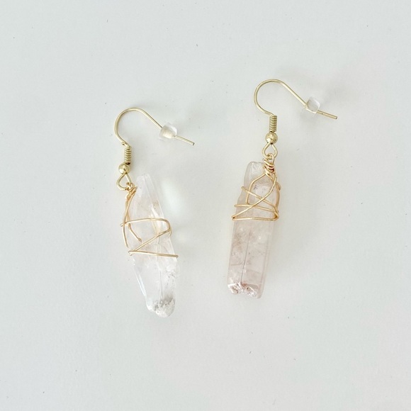 Clear Crystal Earrings - Picture 6 of 6